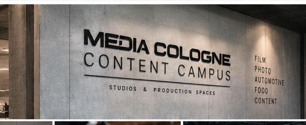 Beschilderung Media Cologne Content Campus